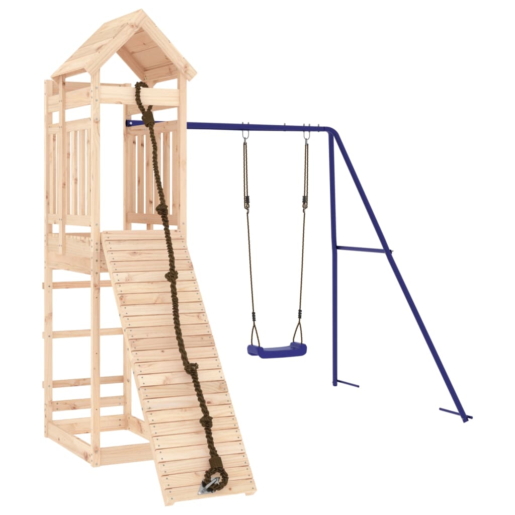 outdoor playground, pine wood