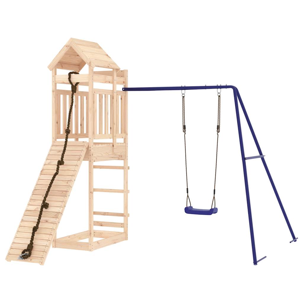 outdoor playground, pine wood