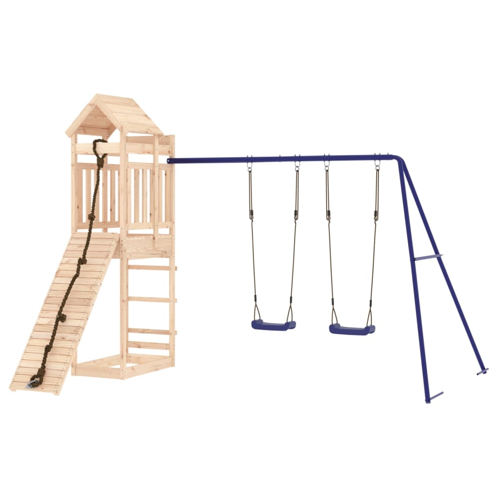 outdoor playground, pine wood