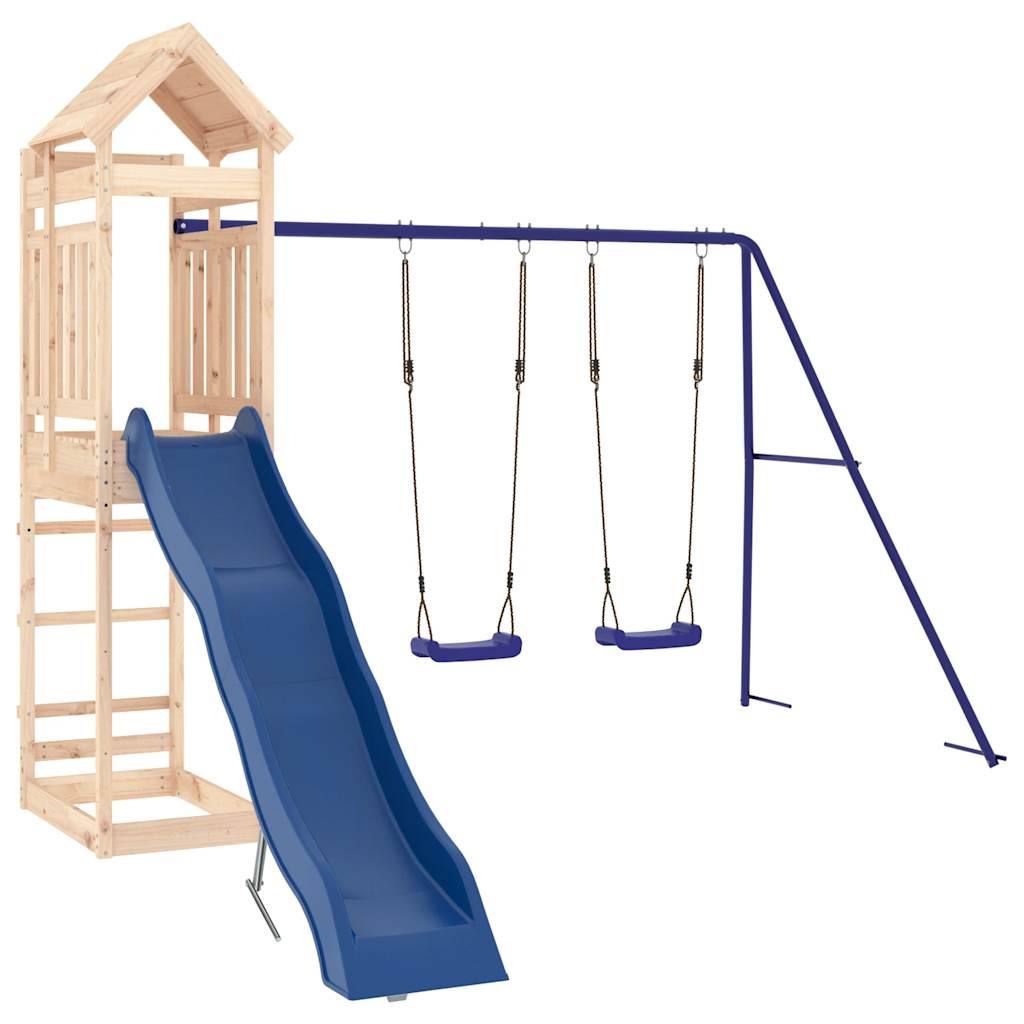 outdoor playground, pine wood