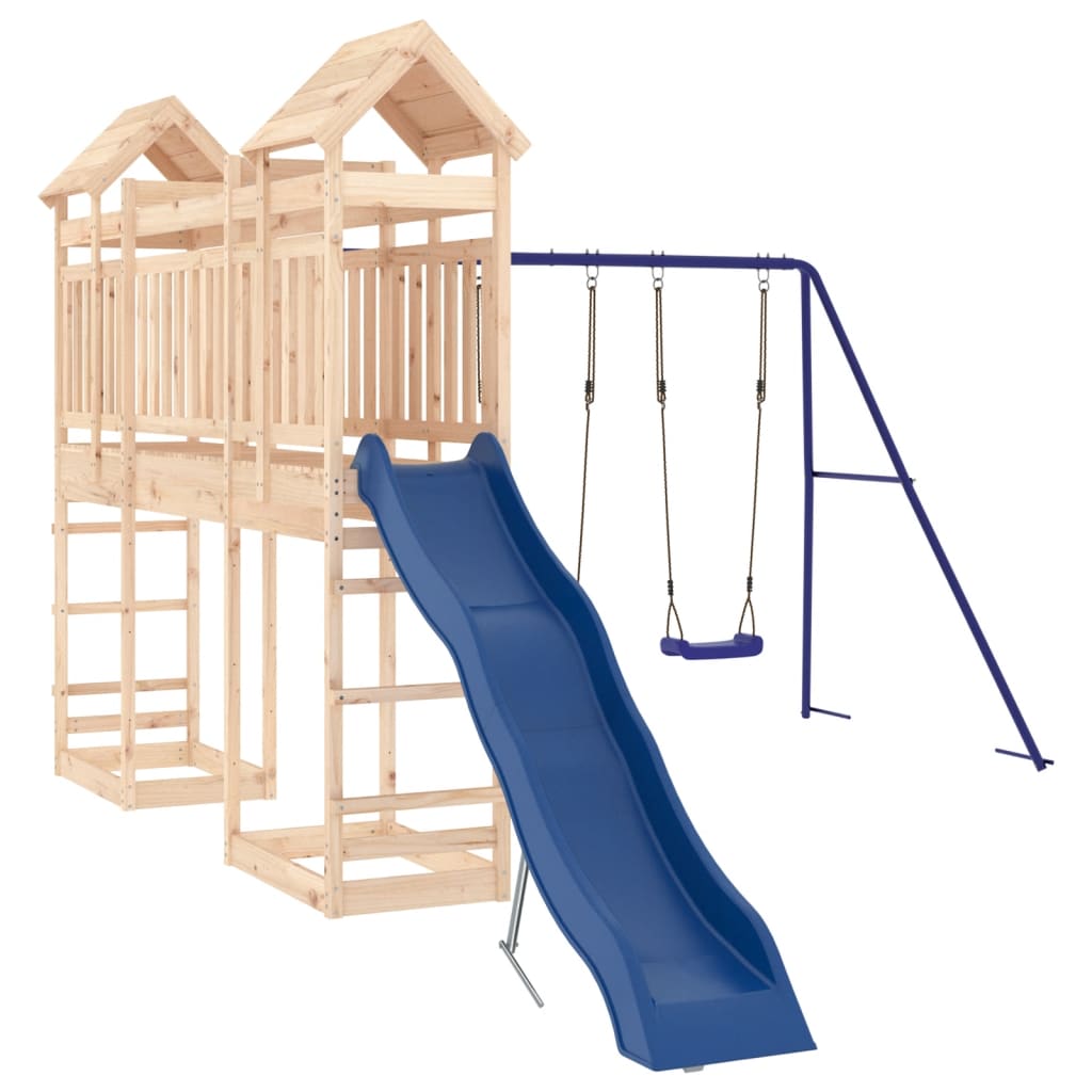 outdoor playground, pine wood