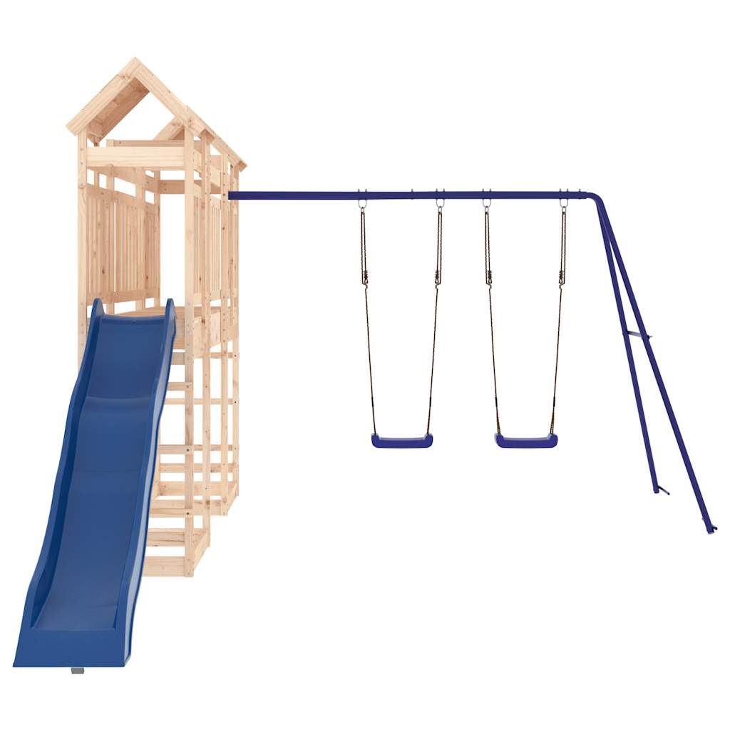 outdoor playground, pine wood