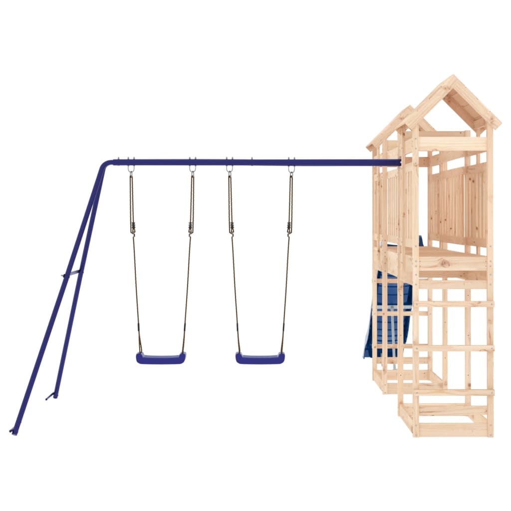 outdoor playground, pine wood