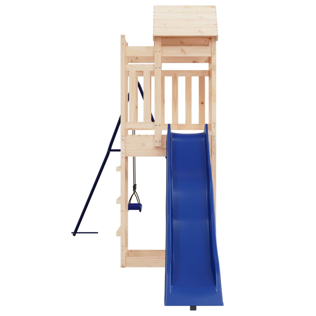 outdoor playground, pine wood