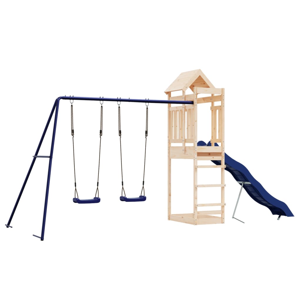 outdoor playground, pine wood