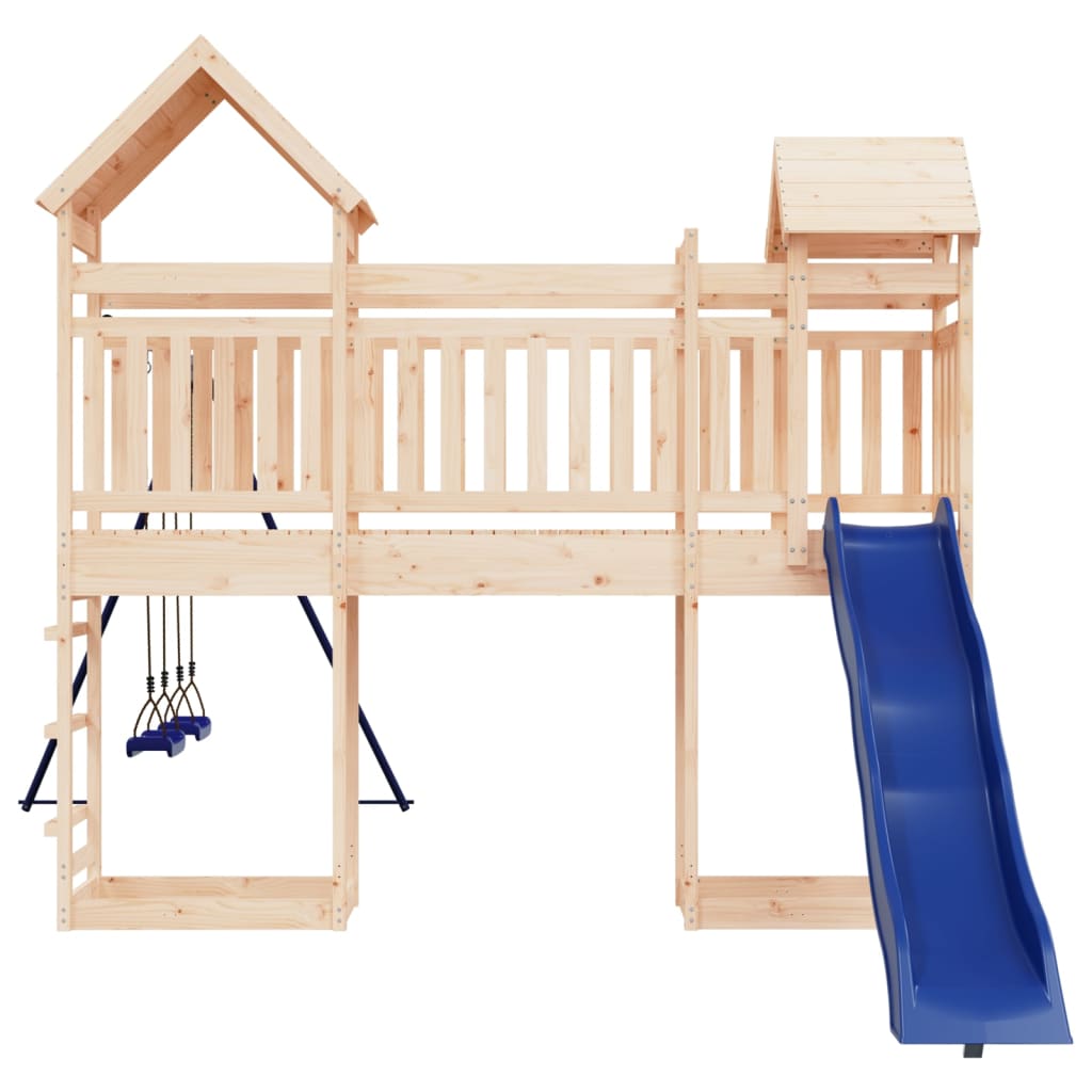 outdoor playground, pine wood