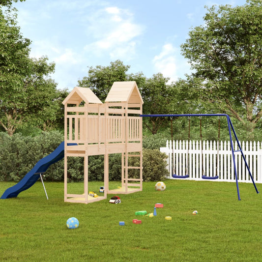 outdoor playground, pine wood