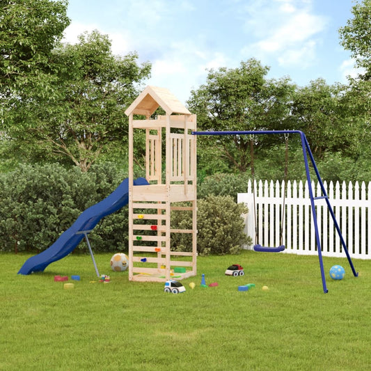 outdoor playground, pine wood