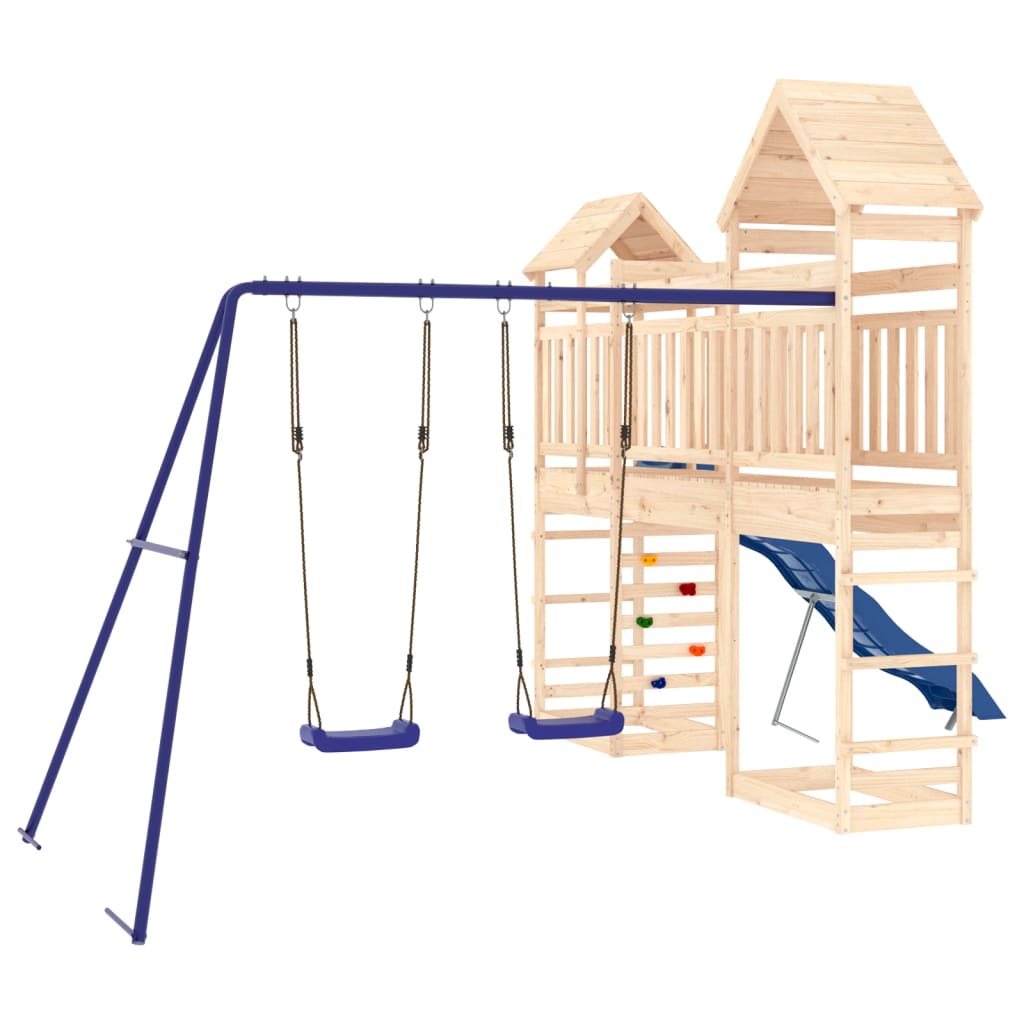 outdoor playground, pine wood