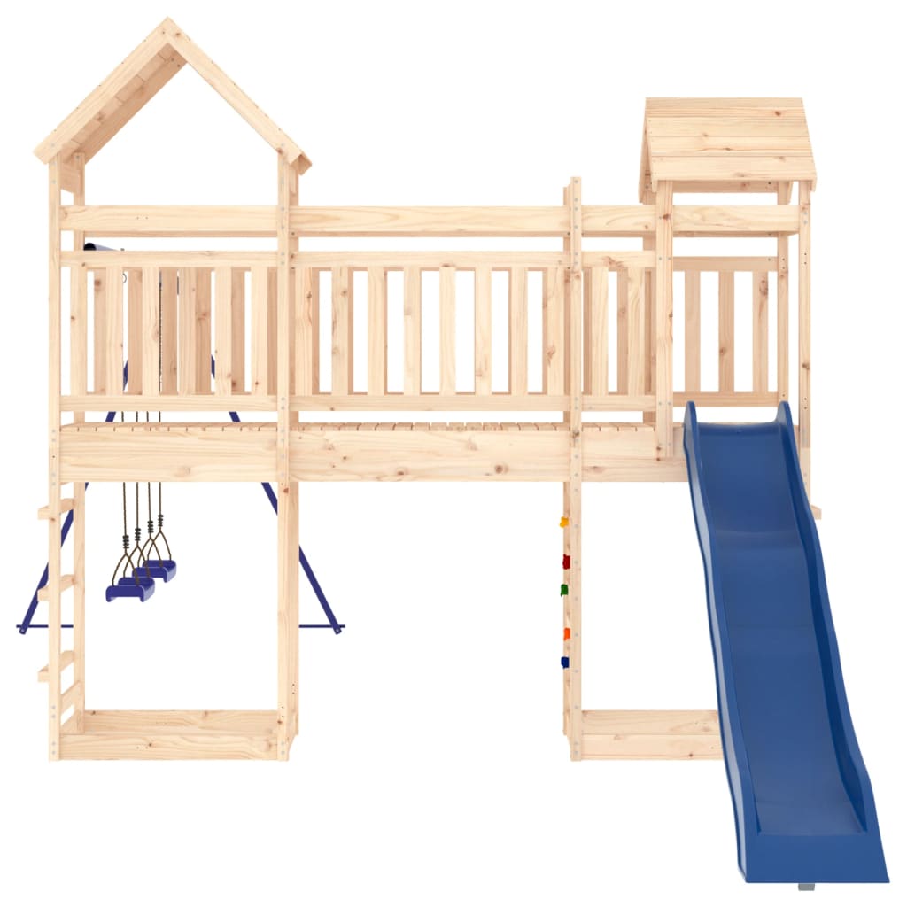 outdoor playground, pine wood