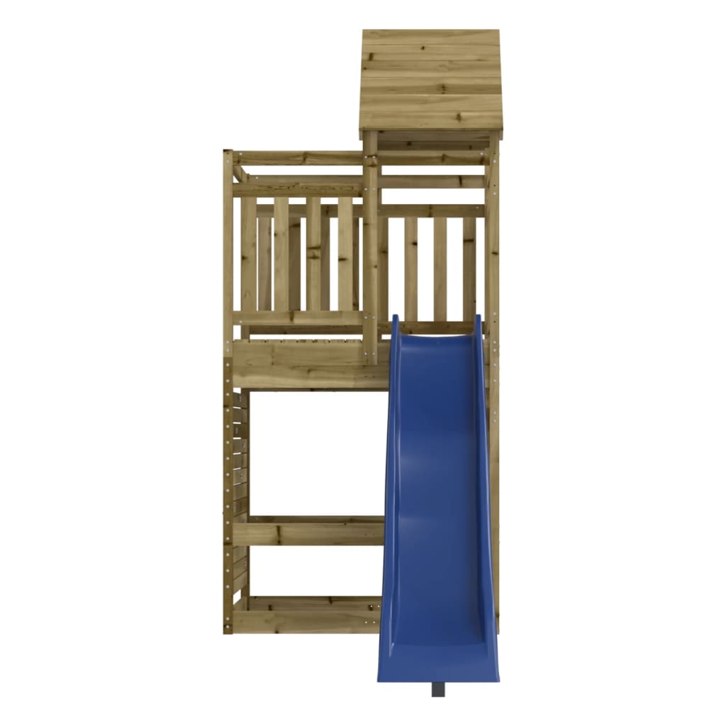 outdoor playground, impregnated pine wood