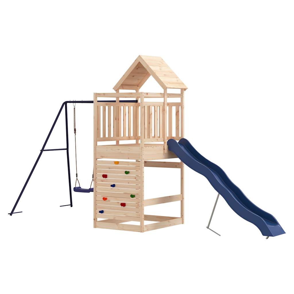 outdoor playground, pine wood