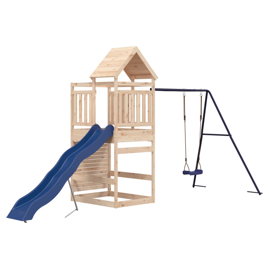 outdoor playground, pine wood