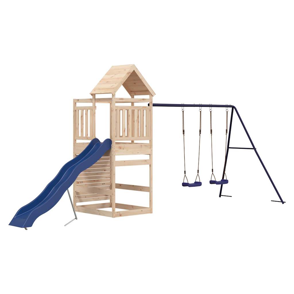 outdoor playground, pine wood