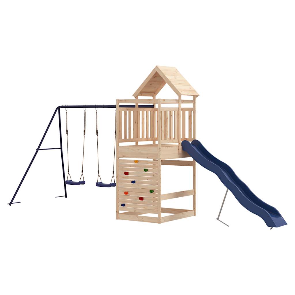 outdoor playground, pine wood