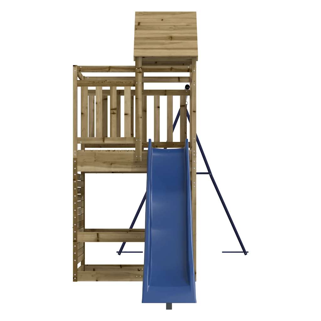 outdoor playground, impregnated pine wood