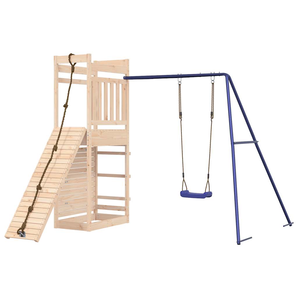 outdoor playground, pine wood