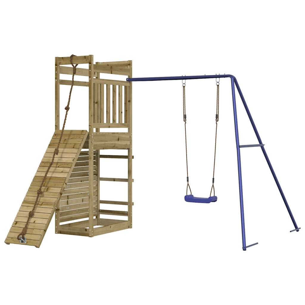 outdoor playground, impregnated pine wood