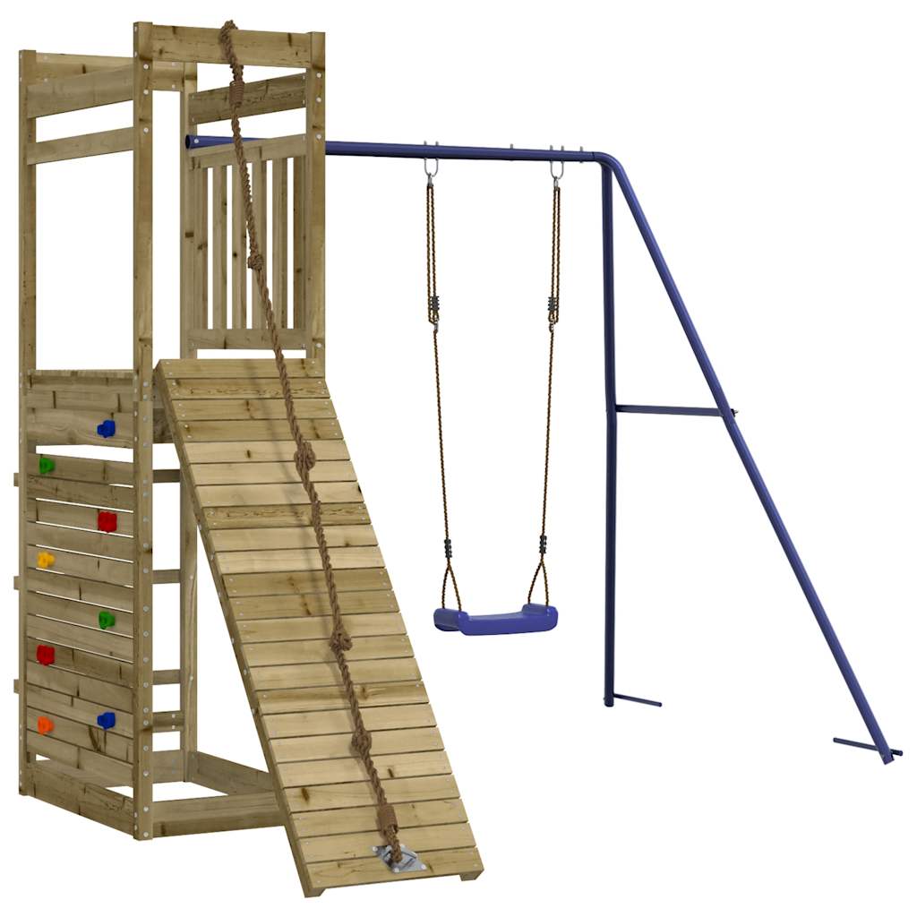 outdoor playground, impregnated pine wood