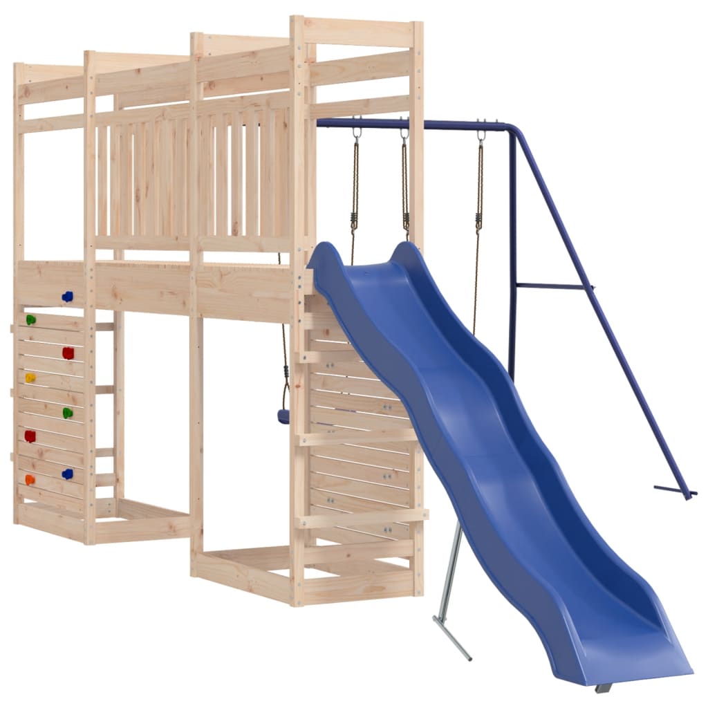 outdoor playground, pine wood