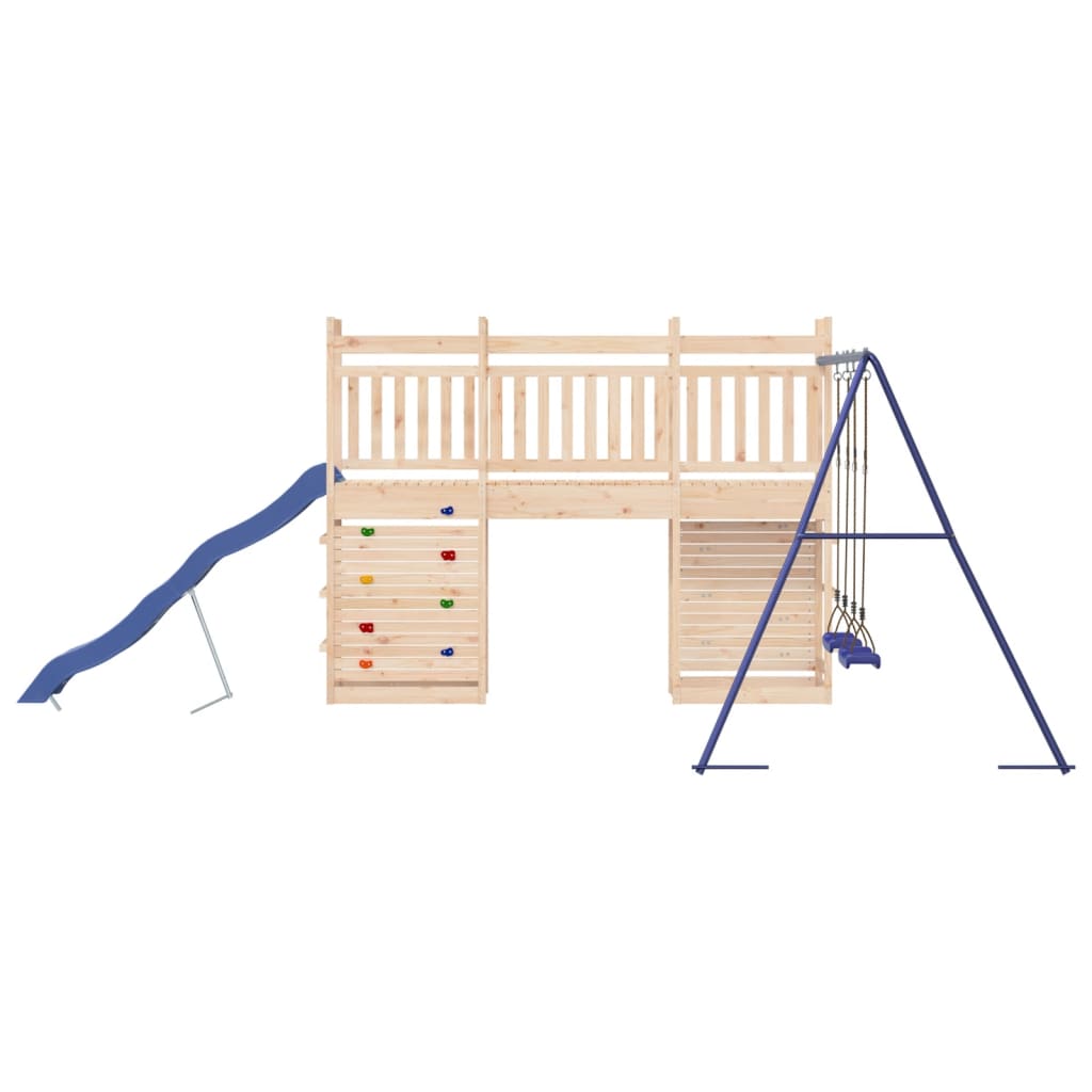 outdoor playground, pine wood