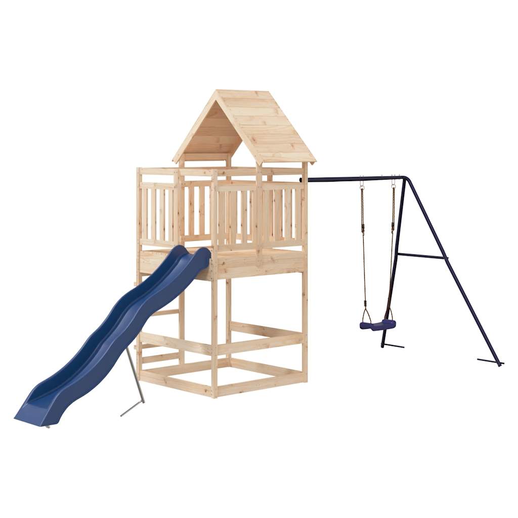 outdoor playground, pine wood