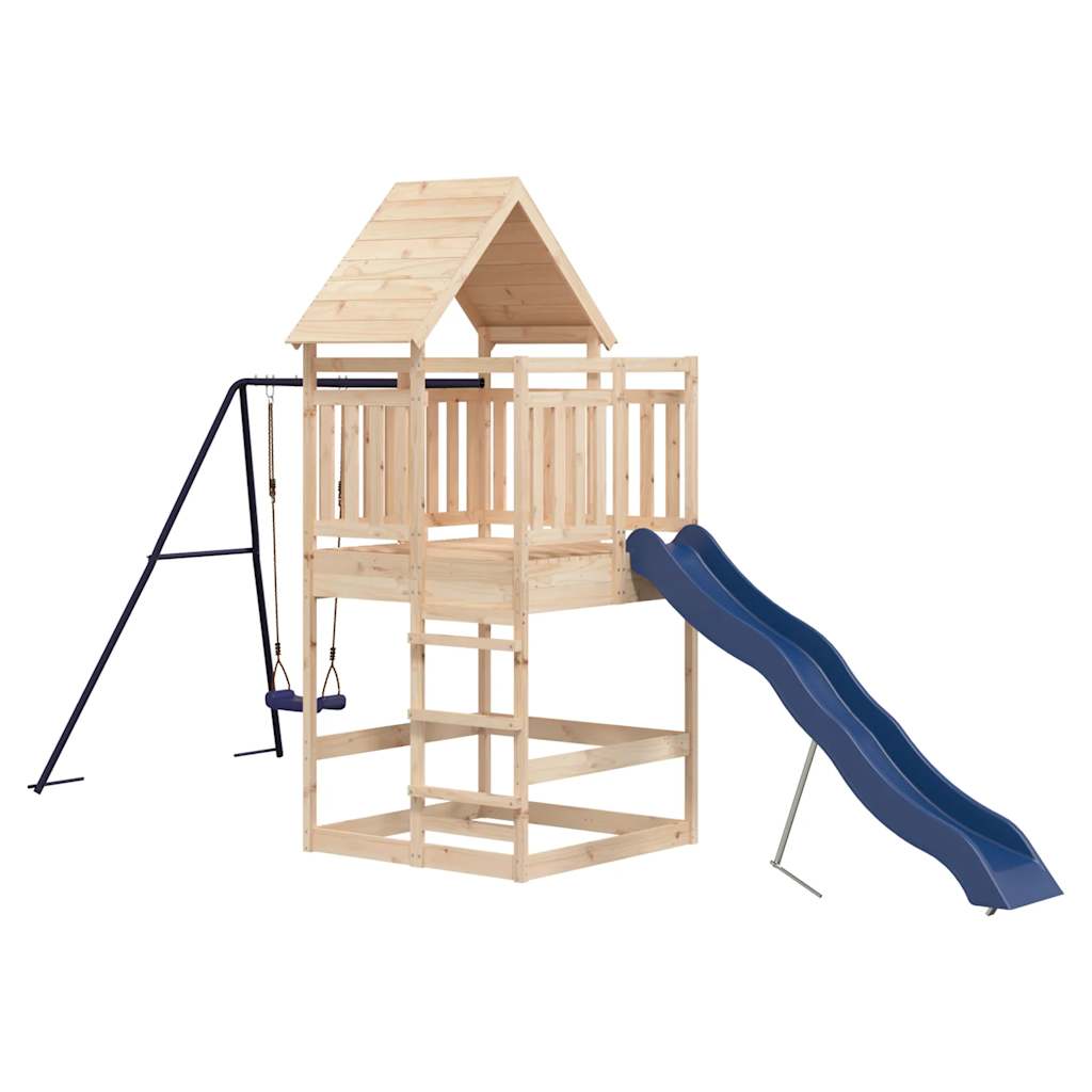 outdoor playground, pine wood