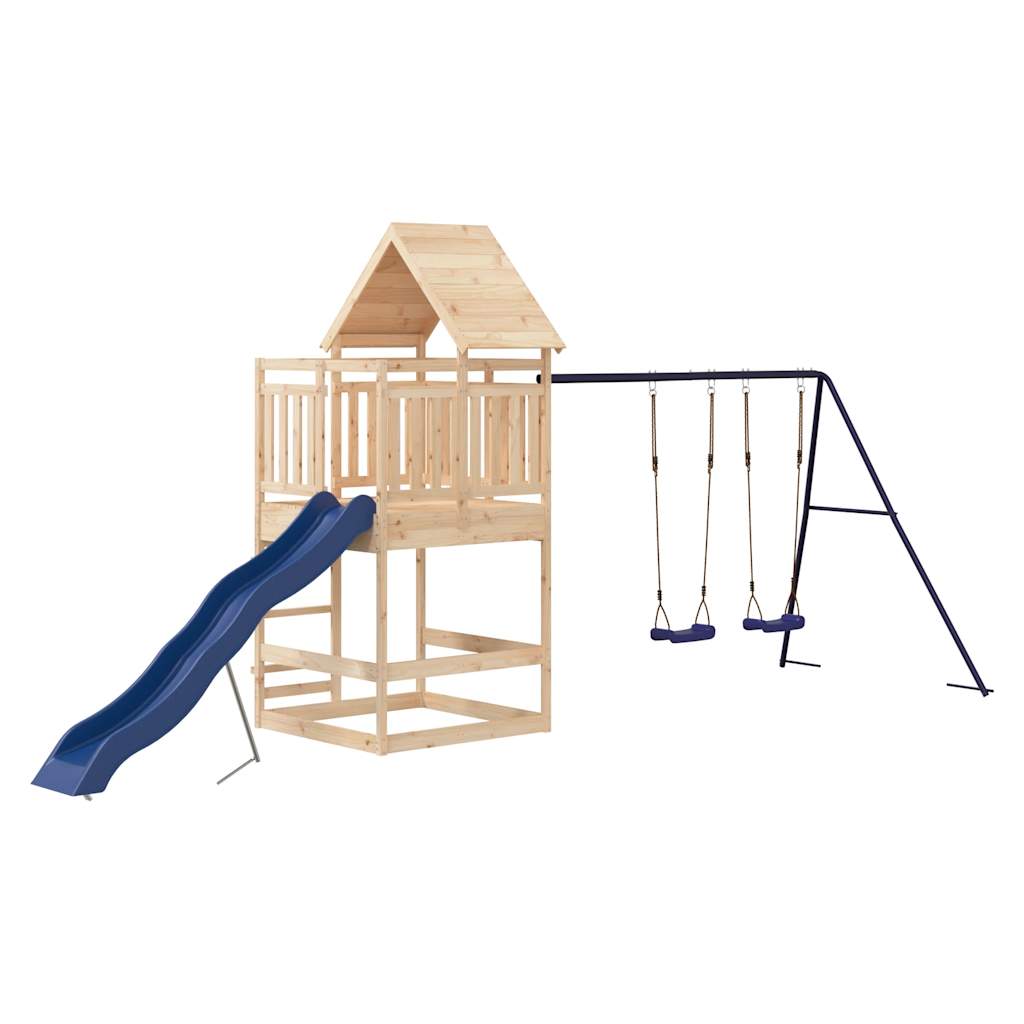 outdoor playground, pine wood