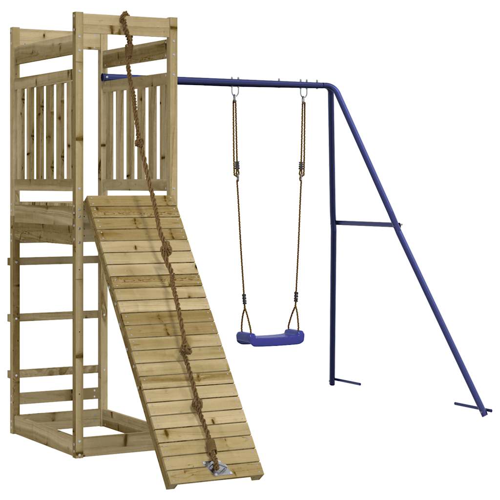 outdoor playground, impregnated pine wood