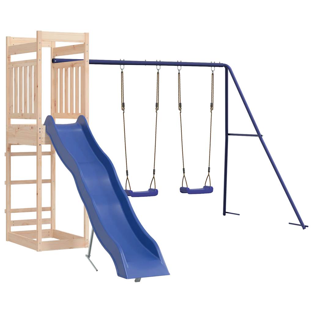 outdoor playground, pine wood