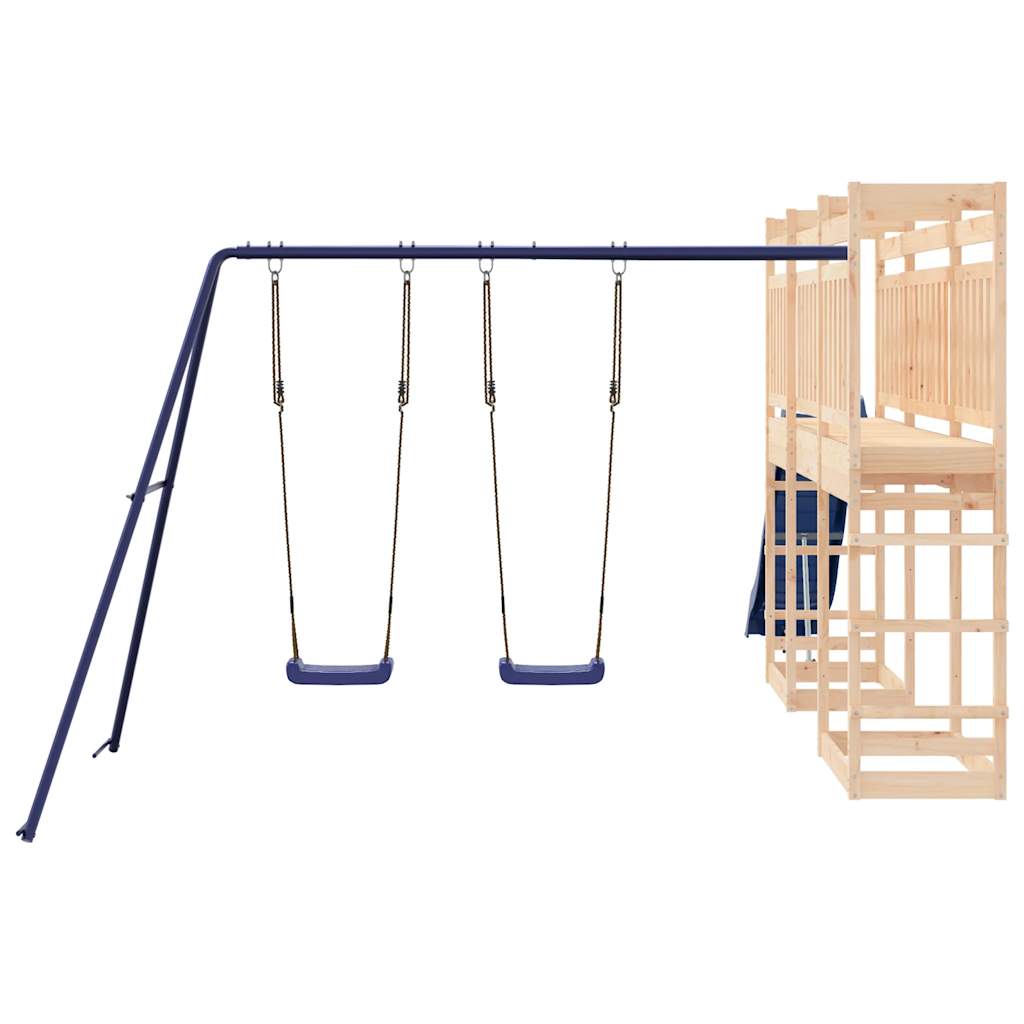 outdoor playground, pine wood