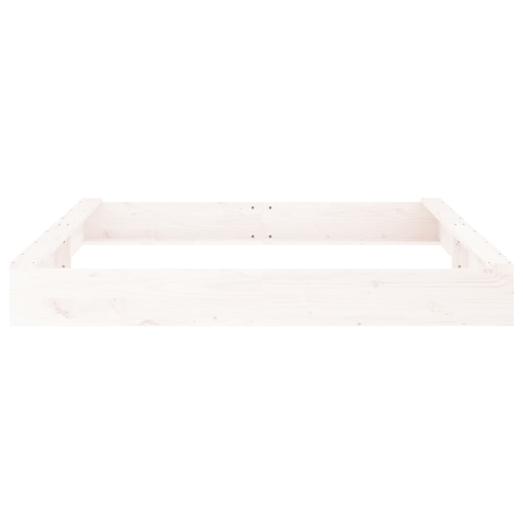 sandbox with seats, white, square, pine wood