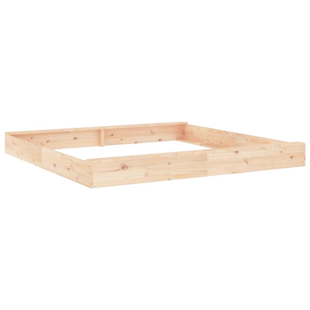 sandbox with seats, square, pine wood