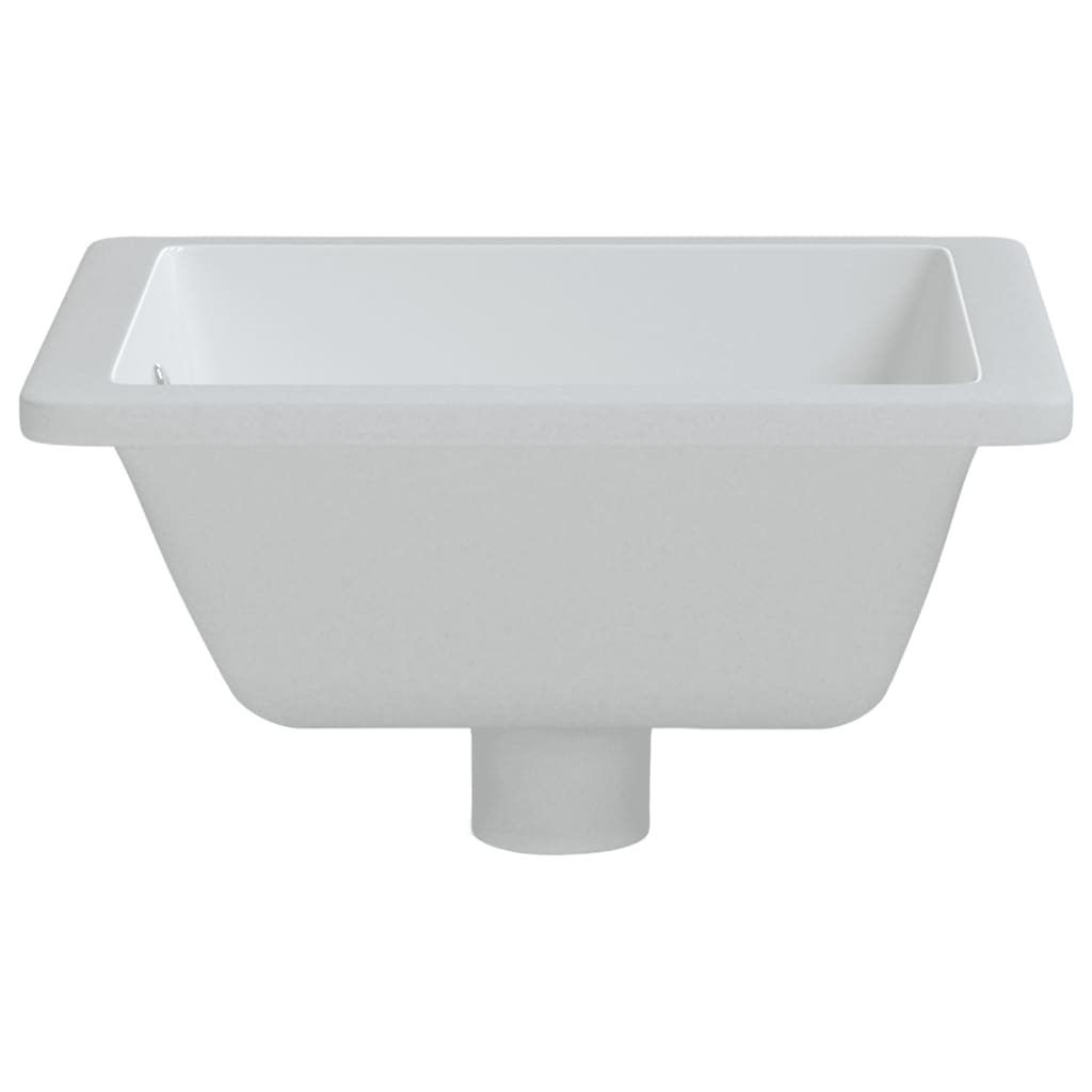 bathroom sink, white, 39x30x18.5 cm, square, ceramic