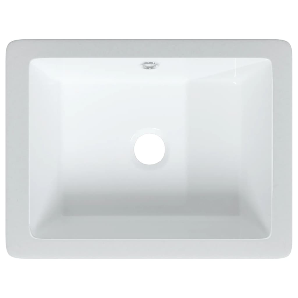 bathroom sink, white, 39x30x18.5 cm, square, ceramic