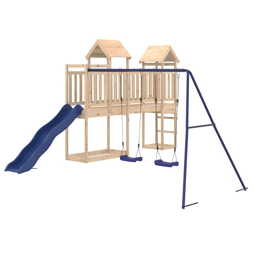 outdoor playground, pine wood