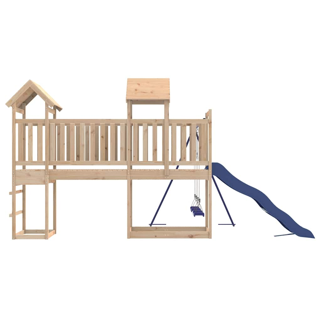 outdoor playground, pine wood