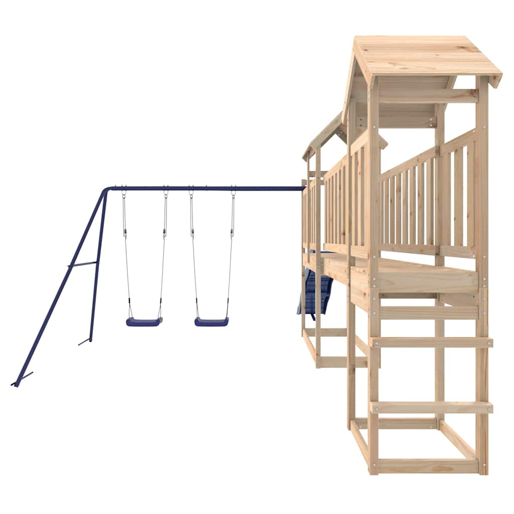 outdoor playground, pine wood