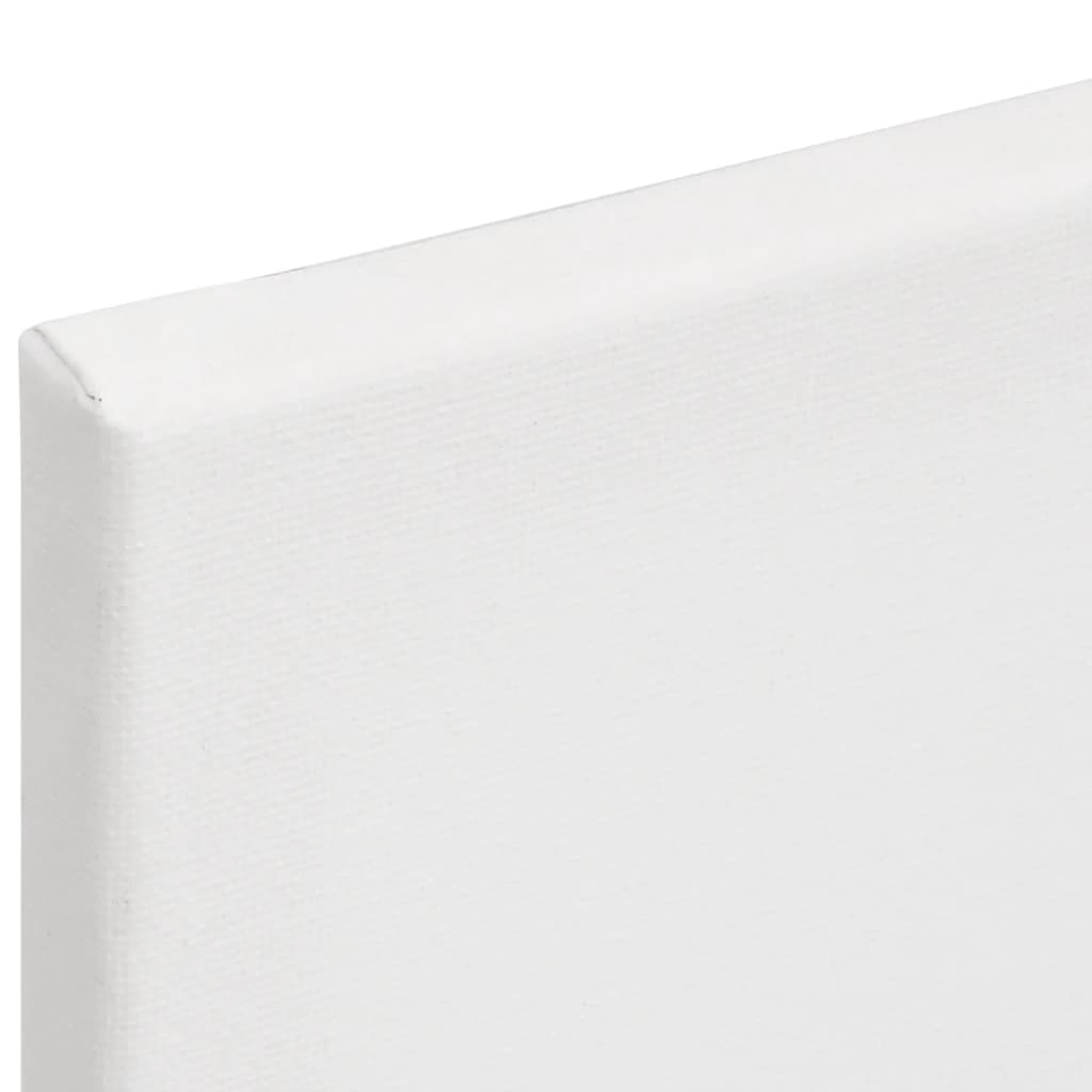 stretched canvases 12 pcs, white, fabric and pine wood