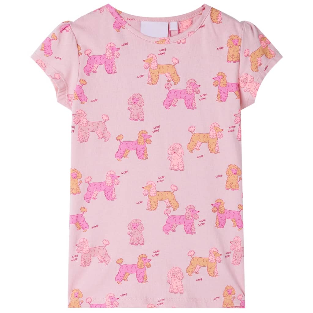 Children's pajamas, short sleeves, light pink, 92