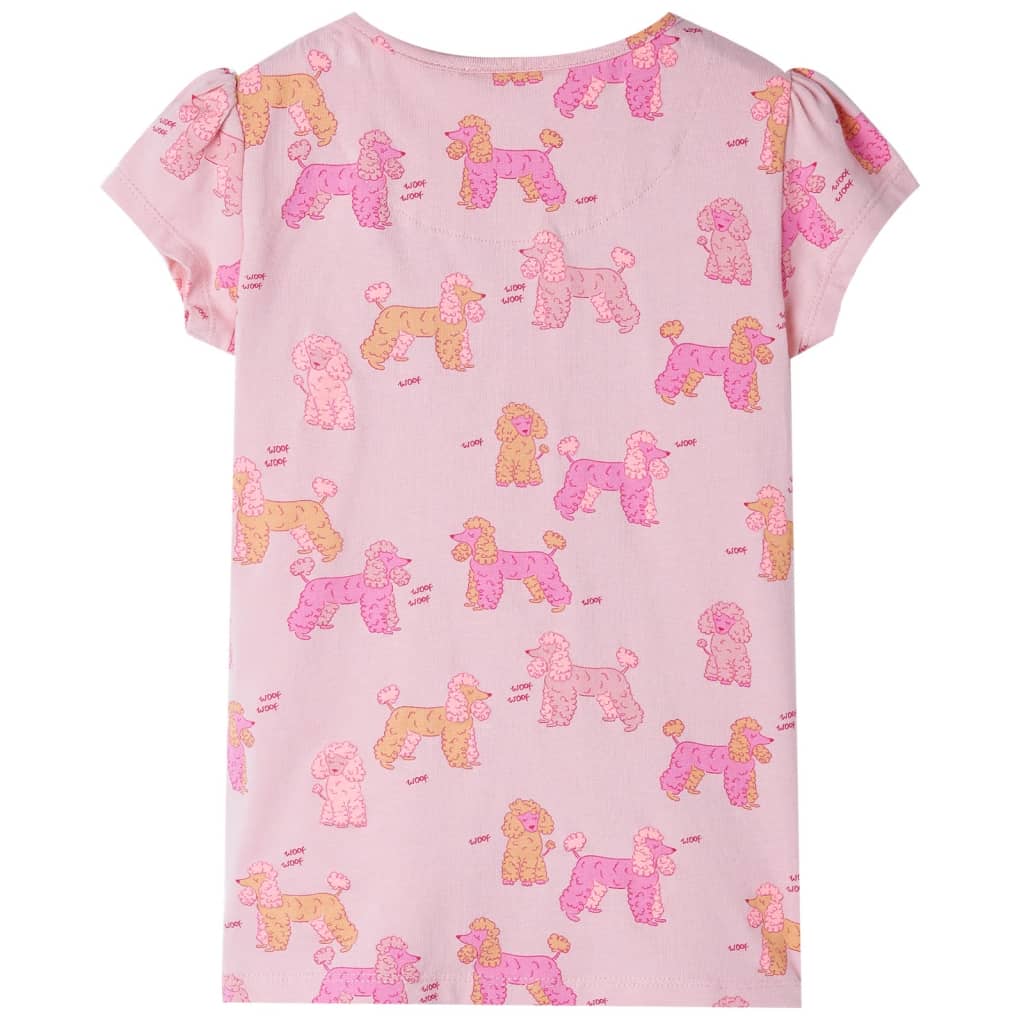 Children's pajamas, short sleeves, light pink, 92