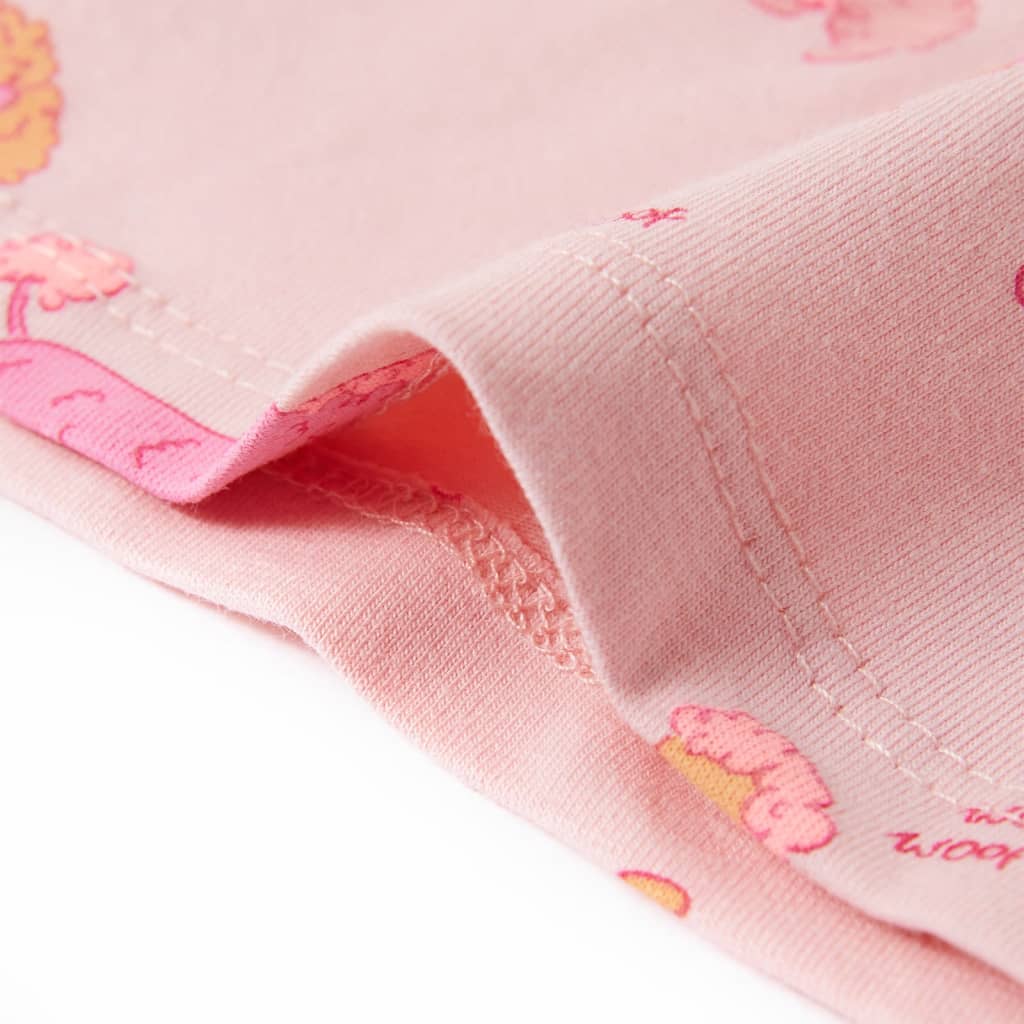 Children's pajamas, short sleeves, light pink, 92