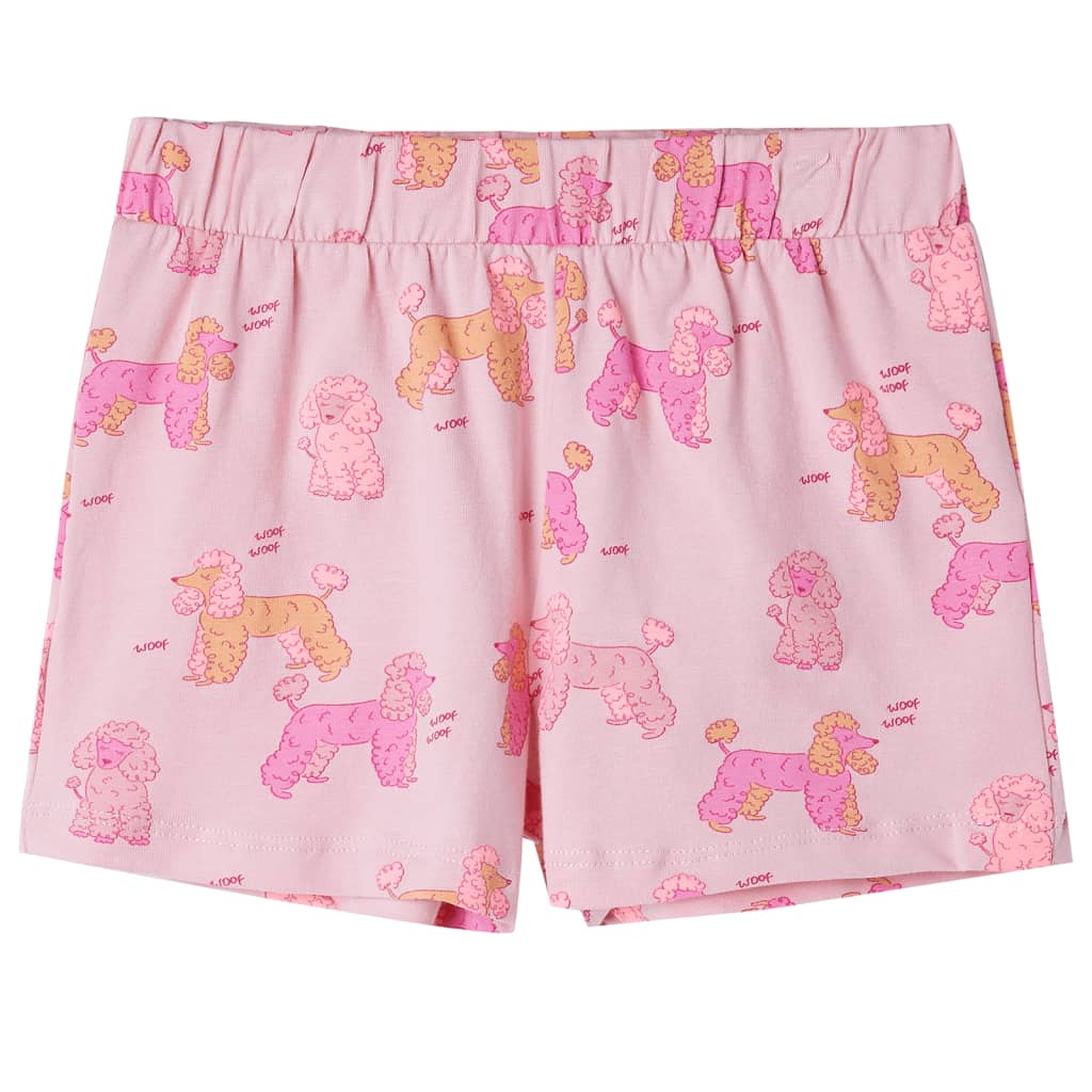 Children's pajamas, short sleeves, light pink, 92