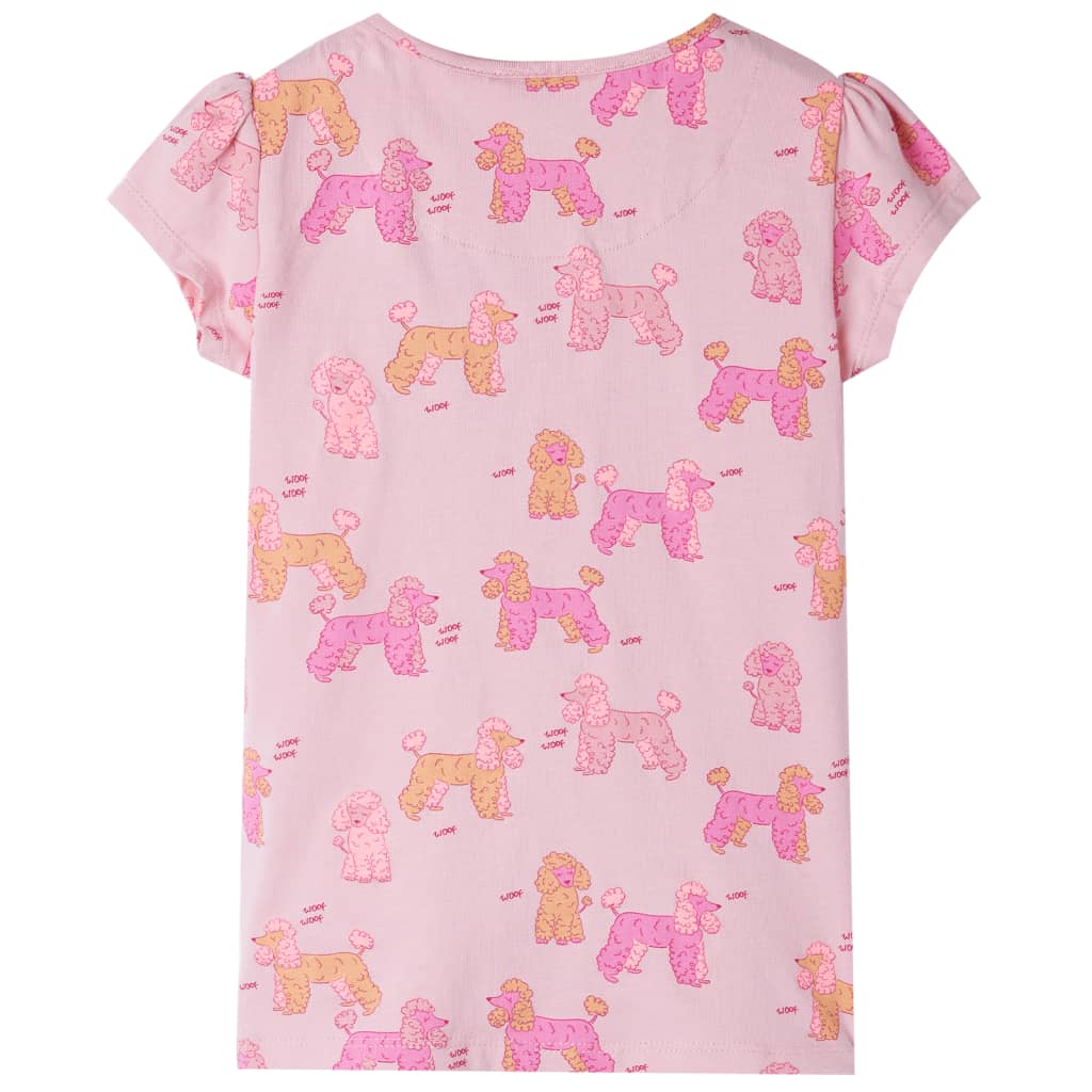 Children's pajamas, short sleeves, light pink, 104