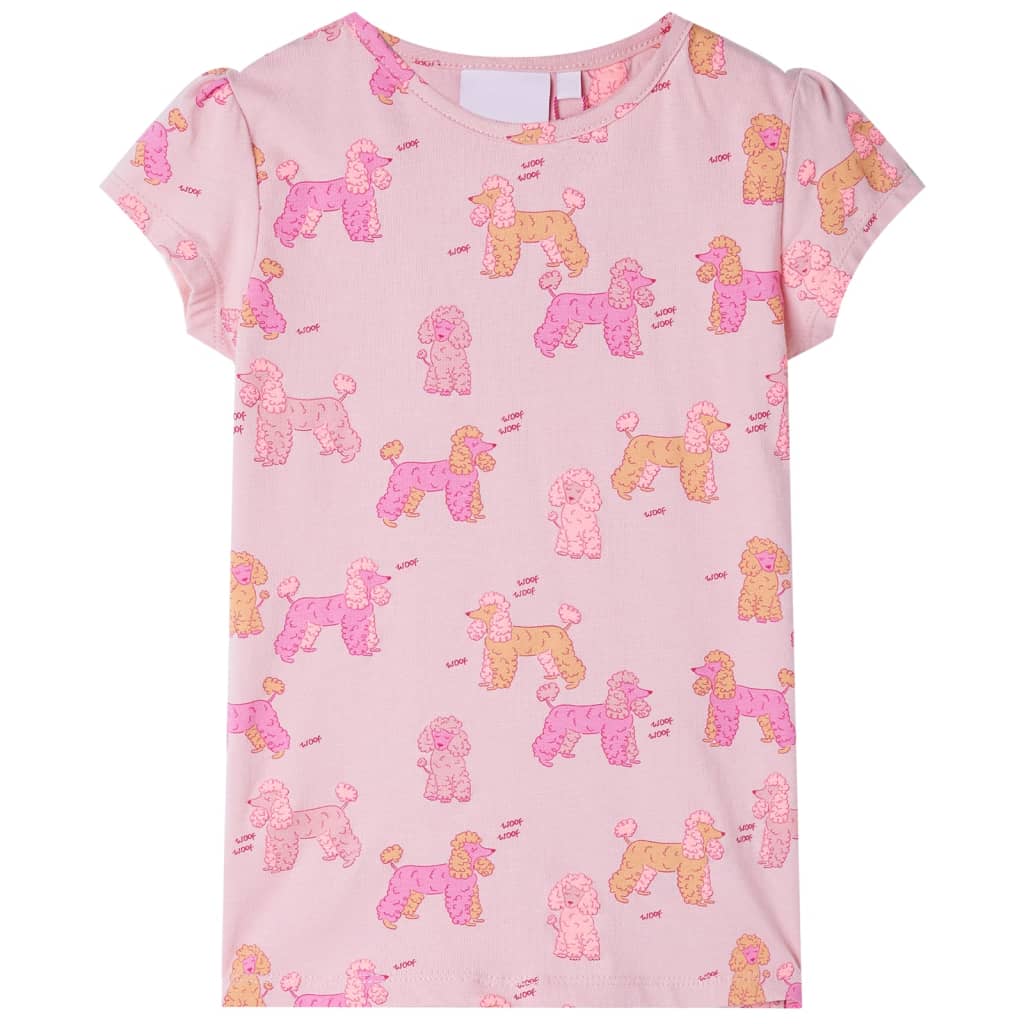 Children's pajamas, short sleeves, light pink, 116