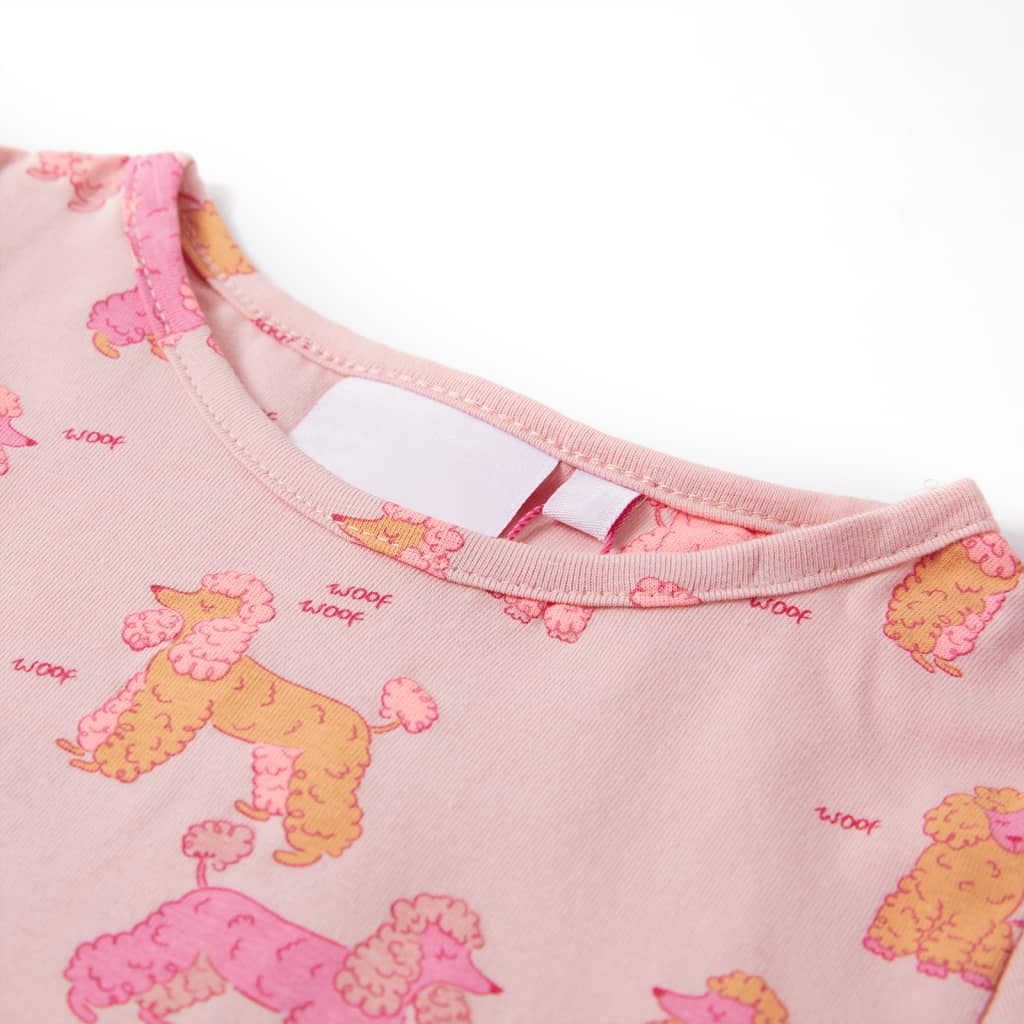 Children's pajamas, short sleeves, light pink, 116