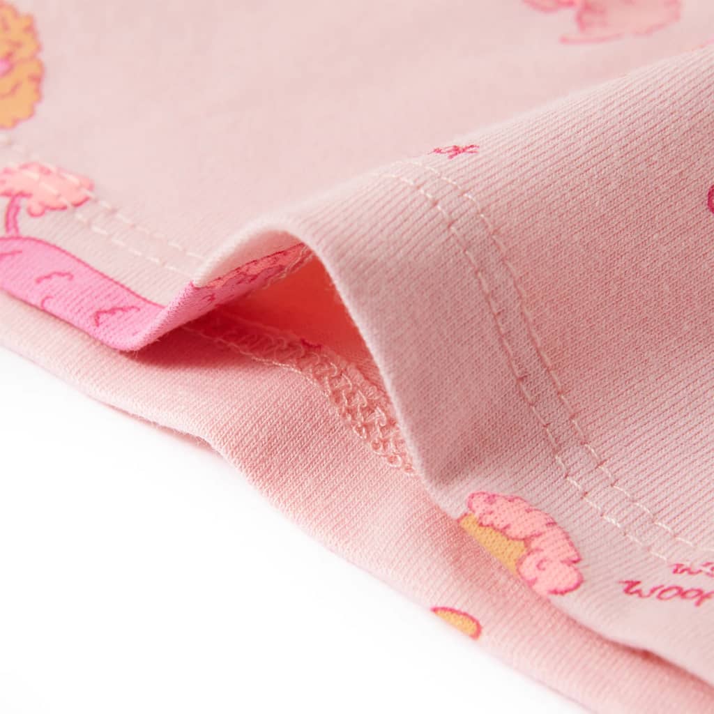 Children's pajamas, short sleeves, light pink, 128