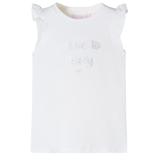 Children's T-shirt with ruffles, white, 92