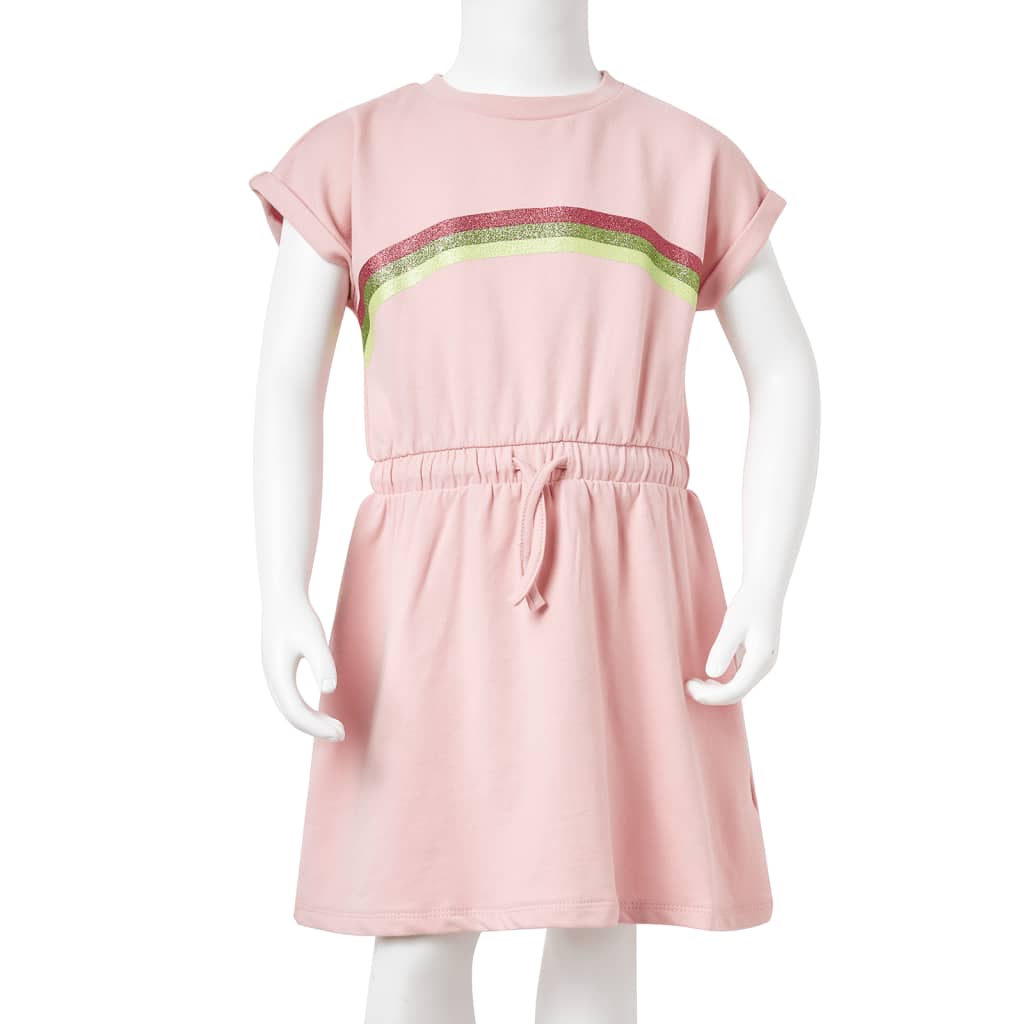 Children's dress with drawstring, light pink, 92