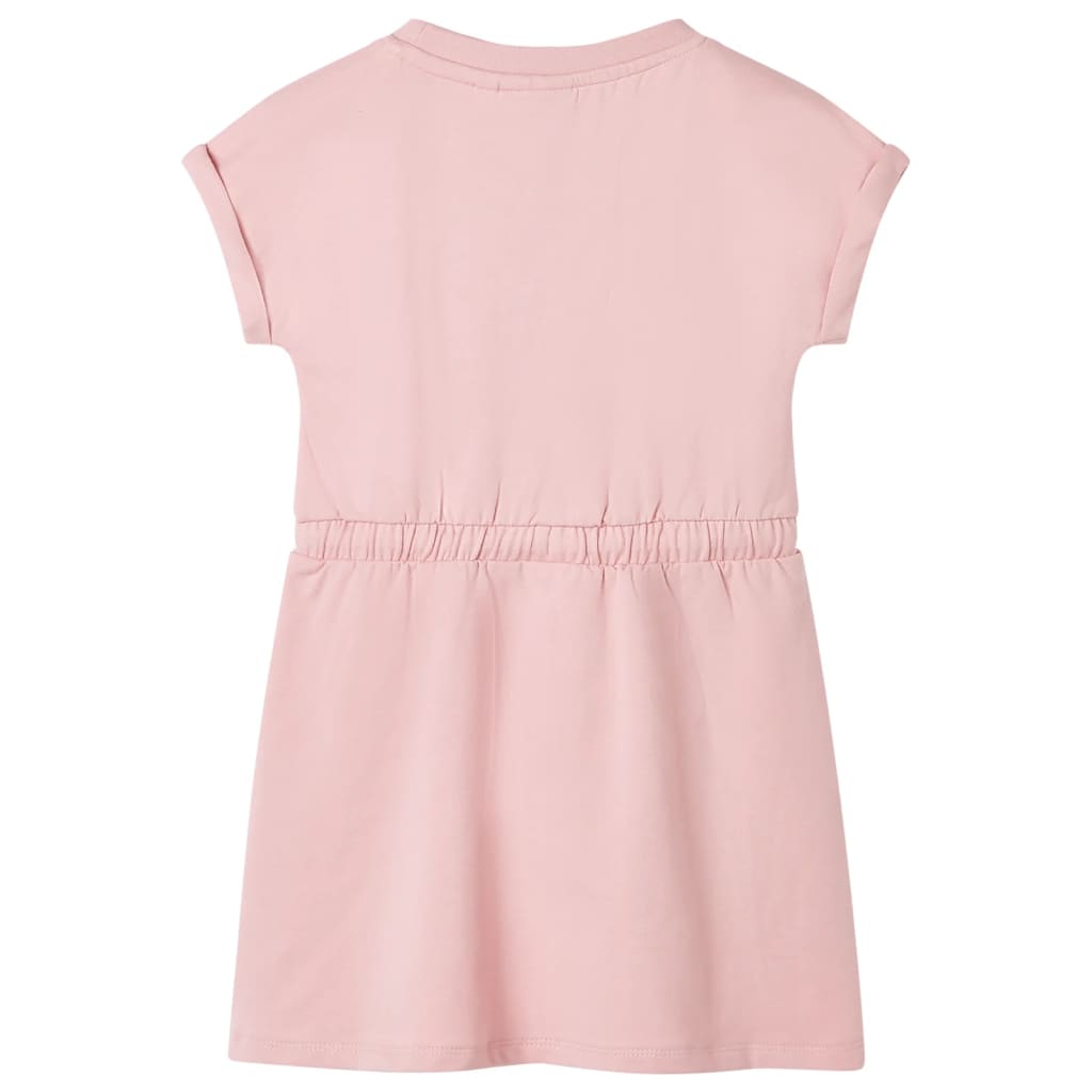 Children's dress with drawstring, light pink, 116